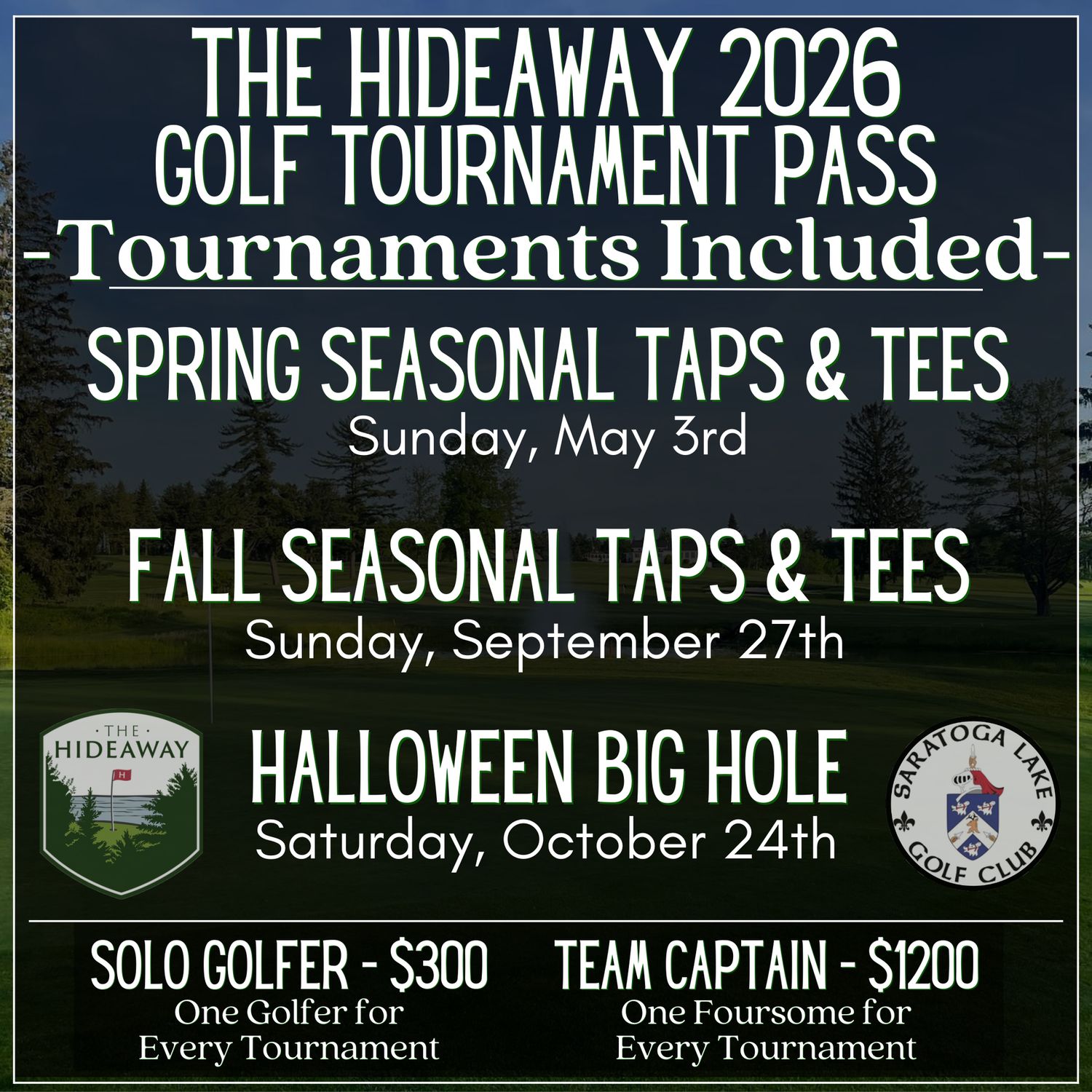 2026 Hideaway Tournament Pass—Team Pass