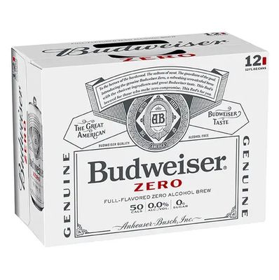 BUD ZERO N/A 12PK CANS
