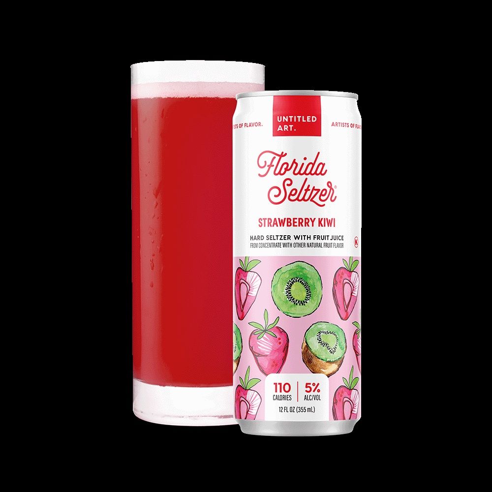 UNTITLED ART STRAWBERRY KIWI FLORIDA SELTZER 12OZ CAN