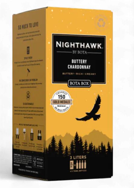 BOTA BOX NIGHTHAWK BUTTERY CHARDONNAY 3L