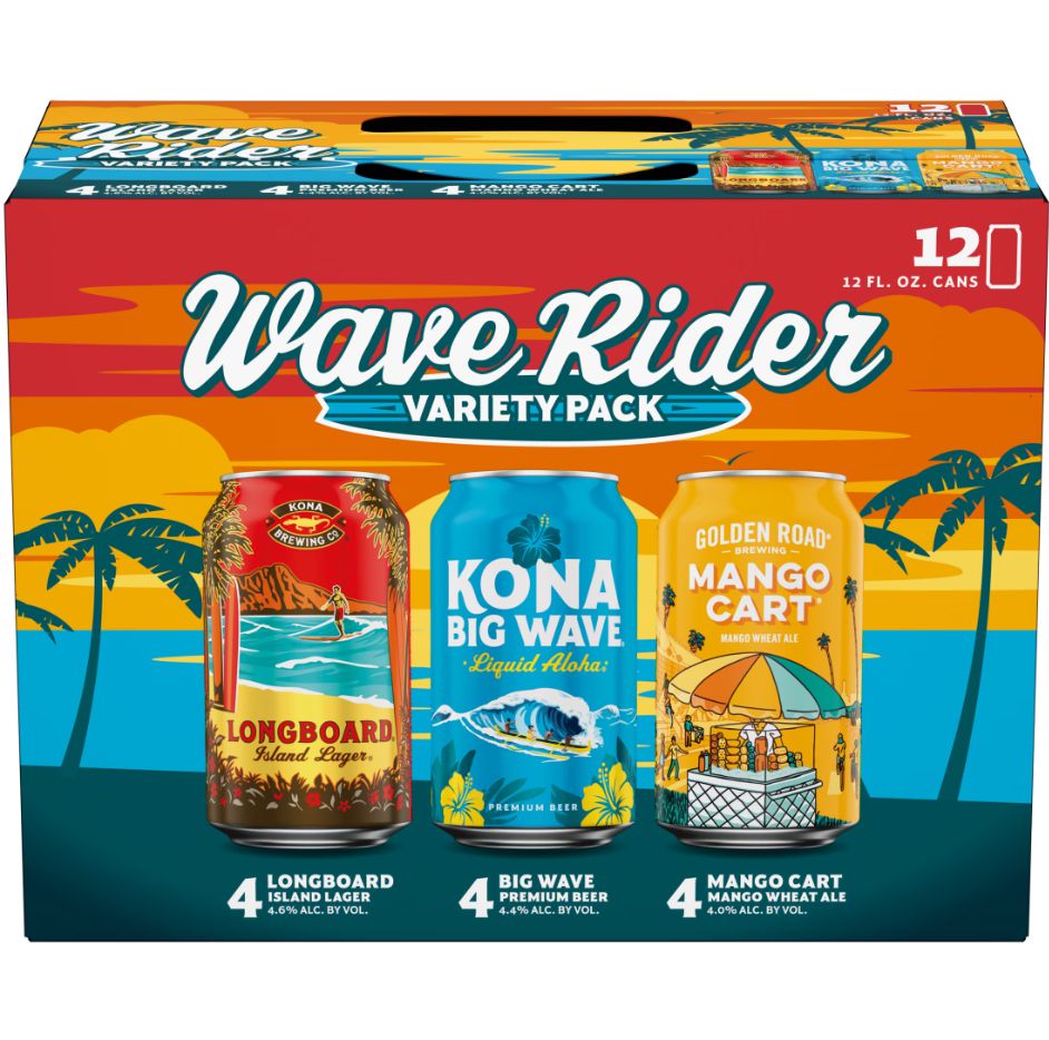 KONA BREWING WAVE RIDER VARIETY 12PK CANS