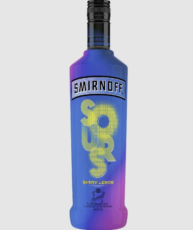 SMIRNOFF SOUR BERRY LEMON VODKA 750ML