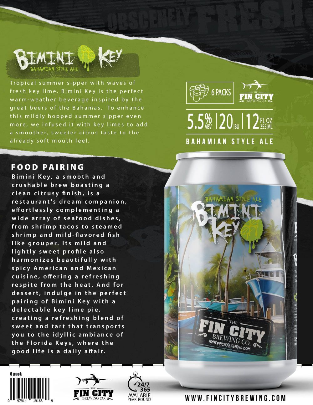 FIN CITY BIMINI KEY ALE 6PK