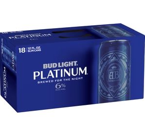 BUD LIGHT PLATINUM 18PK CANS