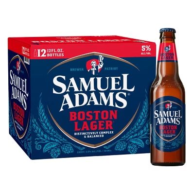 SAM ADAMS BOSTON LAGER 12PK BOTTLES