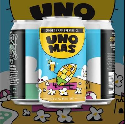 CROOKED CRAB UNO MAS  CERVEZA WITH LIME 6PK