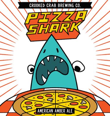 CROOKED CRAB PIZZA SHARK AMBER ALE 6PK