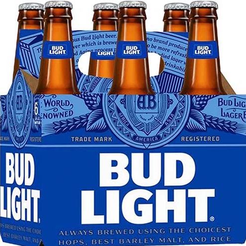 BUD LIGHT 6PK BTLS