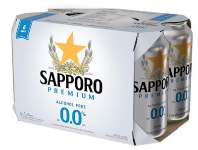 SAPPORO BEER N/A 6PK