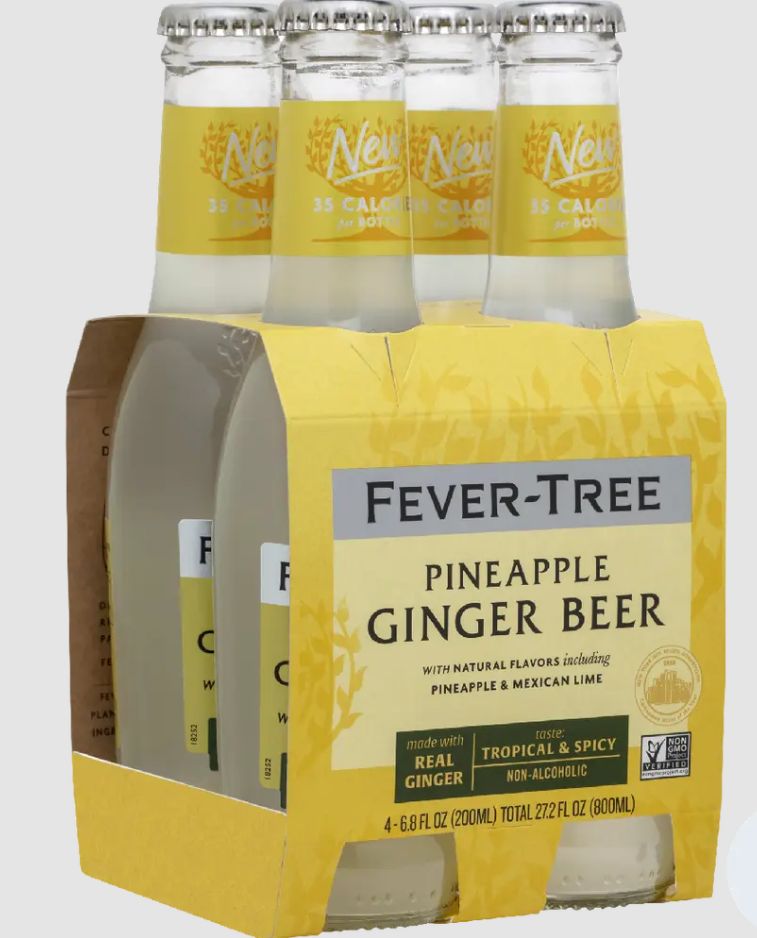 FEVER TREE PINEAPPLE GINGER BEER 4PK