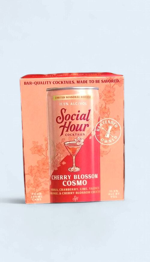 SOCIAL HOUR CHERRY BLOSSOM COSMO 4PK