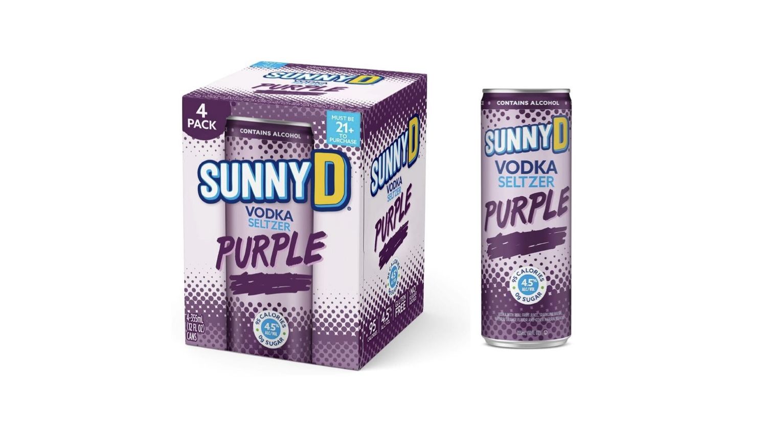 SUNNY D VODKA SELTZER PURPLE STUFF 4PK
