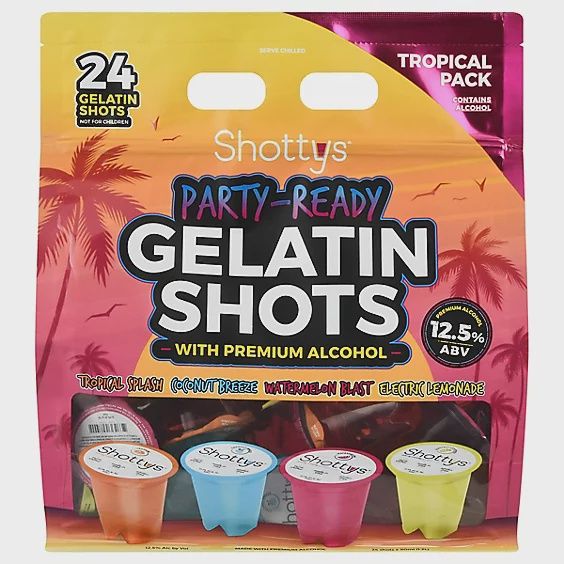 SHOTTYS PARTY READY TROPICAL GELATIN SHOTS 24PK