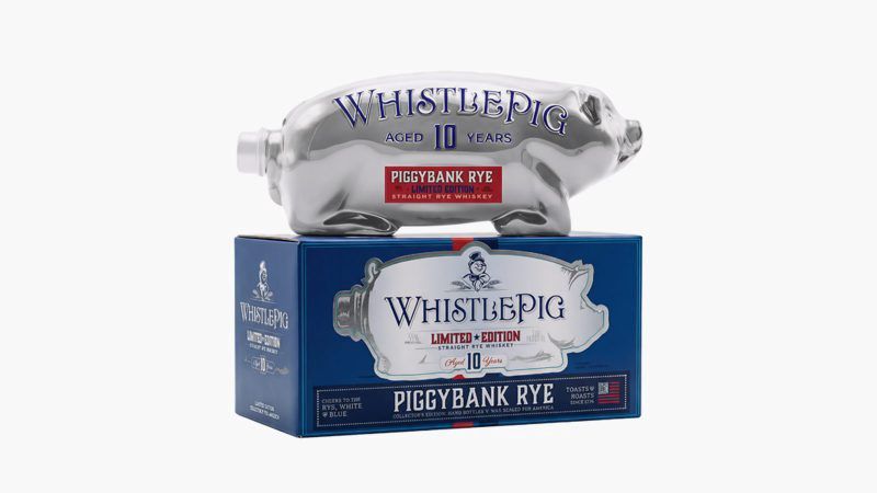 WHISTLEPIG RYE, WHITE &amp; BLUE PIGGY BANK
