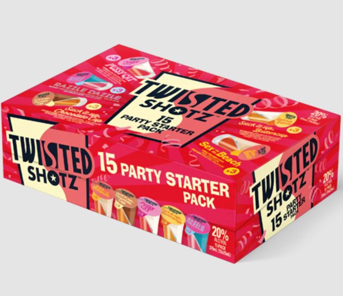 TWISTED SHOTZ PARTY STARTER 15PK