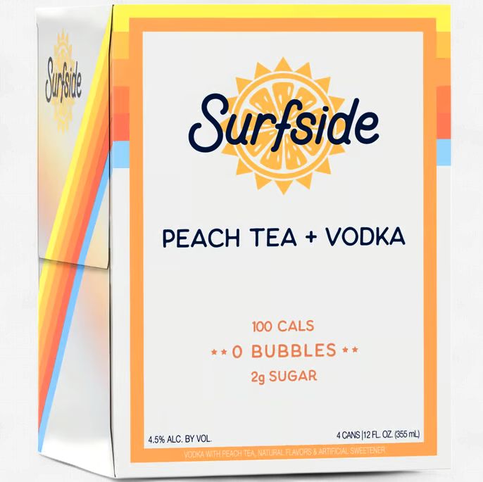 SURFSIDE PEACH TEA &amp; VODKA 4PK