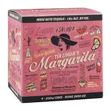 TIA LINDAS MARGARITA STRAWBERRY 4PK