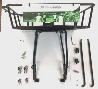 Front Rack w/fixed Basket Alloy Blk