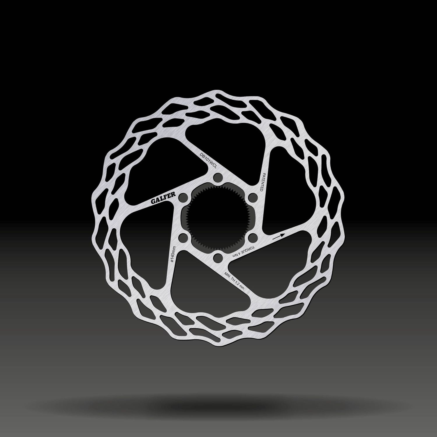 Galfer Disc, Model: Wave Fixed Centre Lock 203x1.8mm