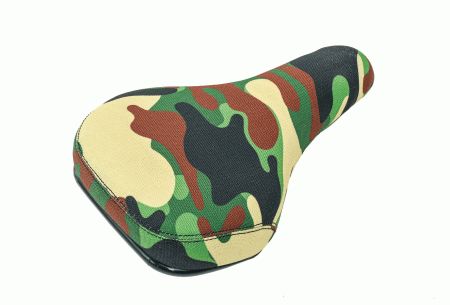 BMX Saddle Canvas, Color: Camo Grn/bLK