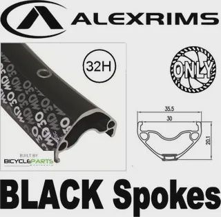 29er MD30  Rear 32H 6bolt p/j Blk Rim 148mm