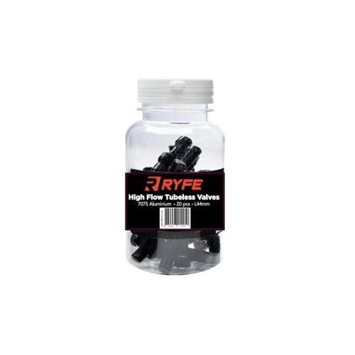 Tubeless High Flow Valves 44mm Blk ( jar each)