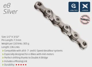 6 - 8 sp chain 136L - w/connect link