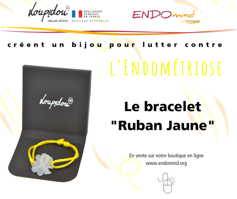 Bracelet Loupidou Ruban Jaune