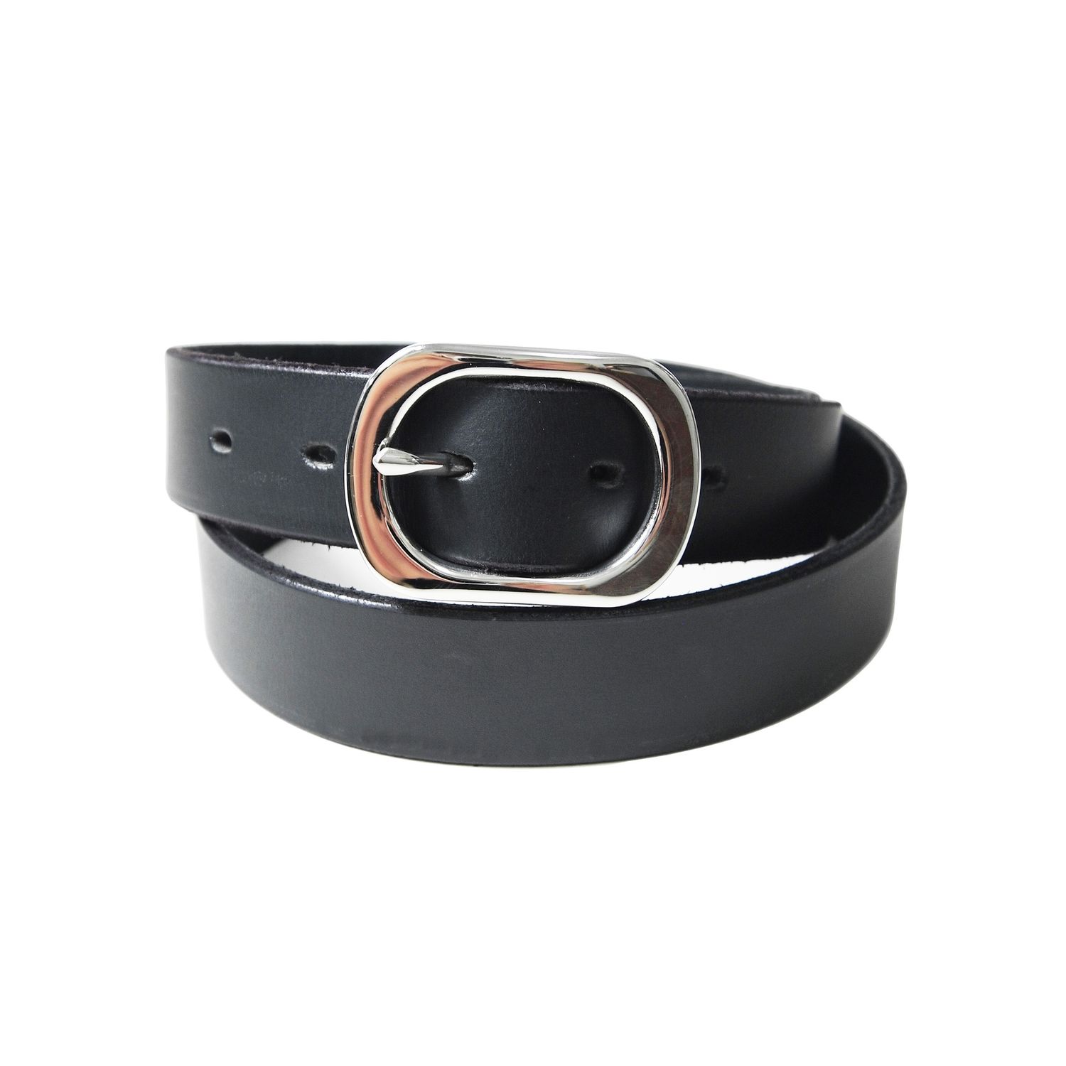 OGL ONLY GOOD LIFE FORMAL (OVAL) BUFF BLACK LEATHER BELT (2018)