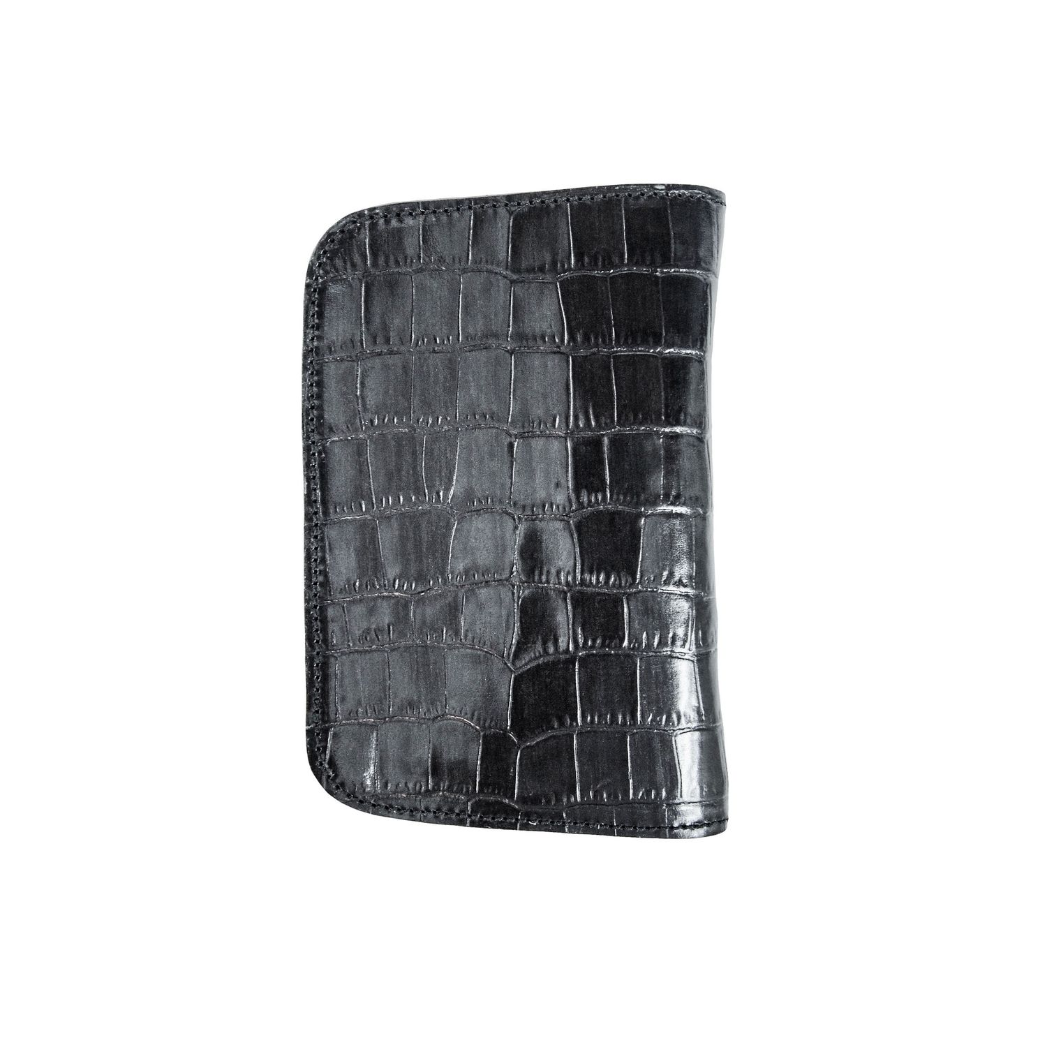 OGL BRAVE CROC EMBOSSED MID LEATHER WALLET