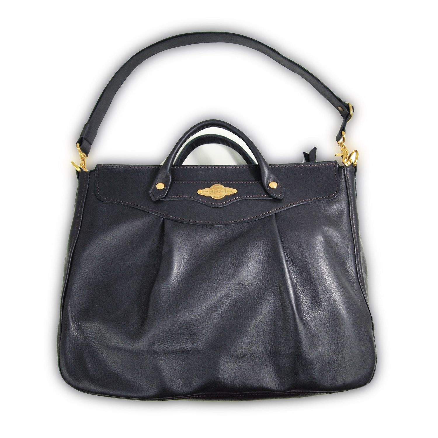 OGL 9981 AVIATOR FULL LEATHER BAG BLACK