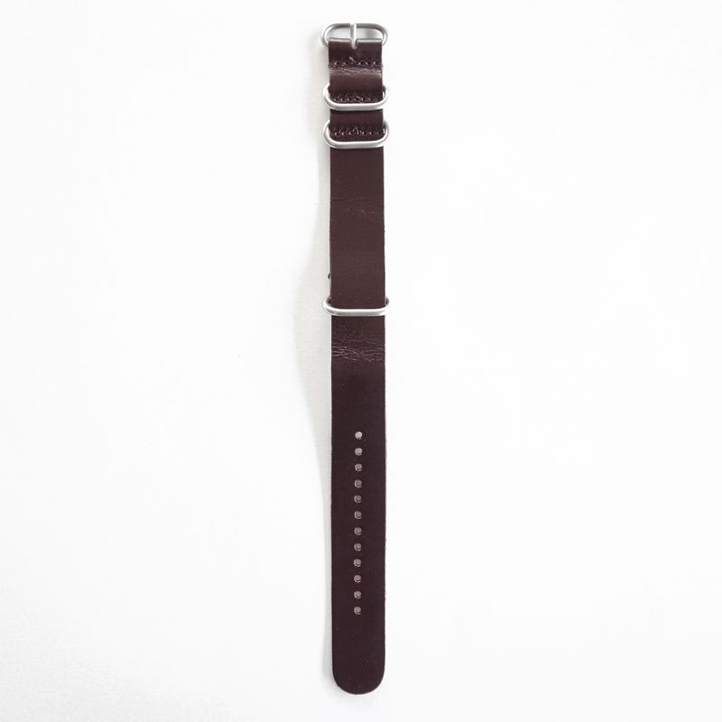 OGL WTC HANDSTITCH LEATHER ZULU WATCH STRAP BROWN