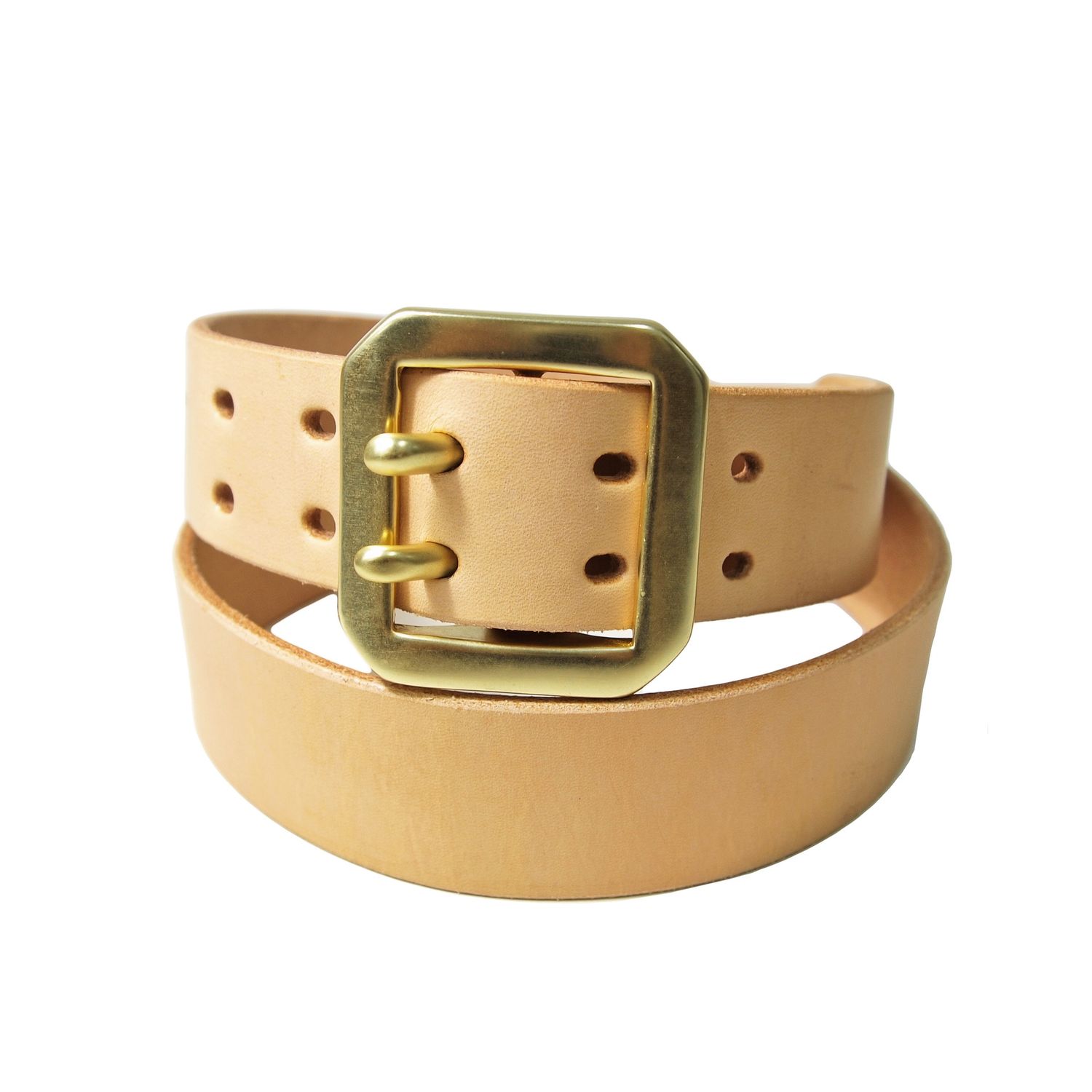OGL ONLY GOOD LIFE DOUBLE-PRONG NATURAL LEATHER BELT (2015)