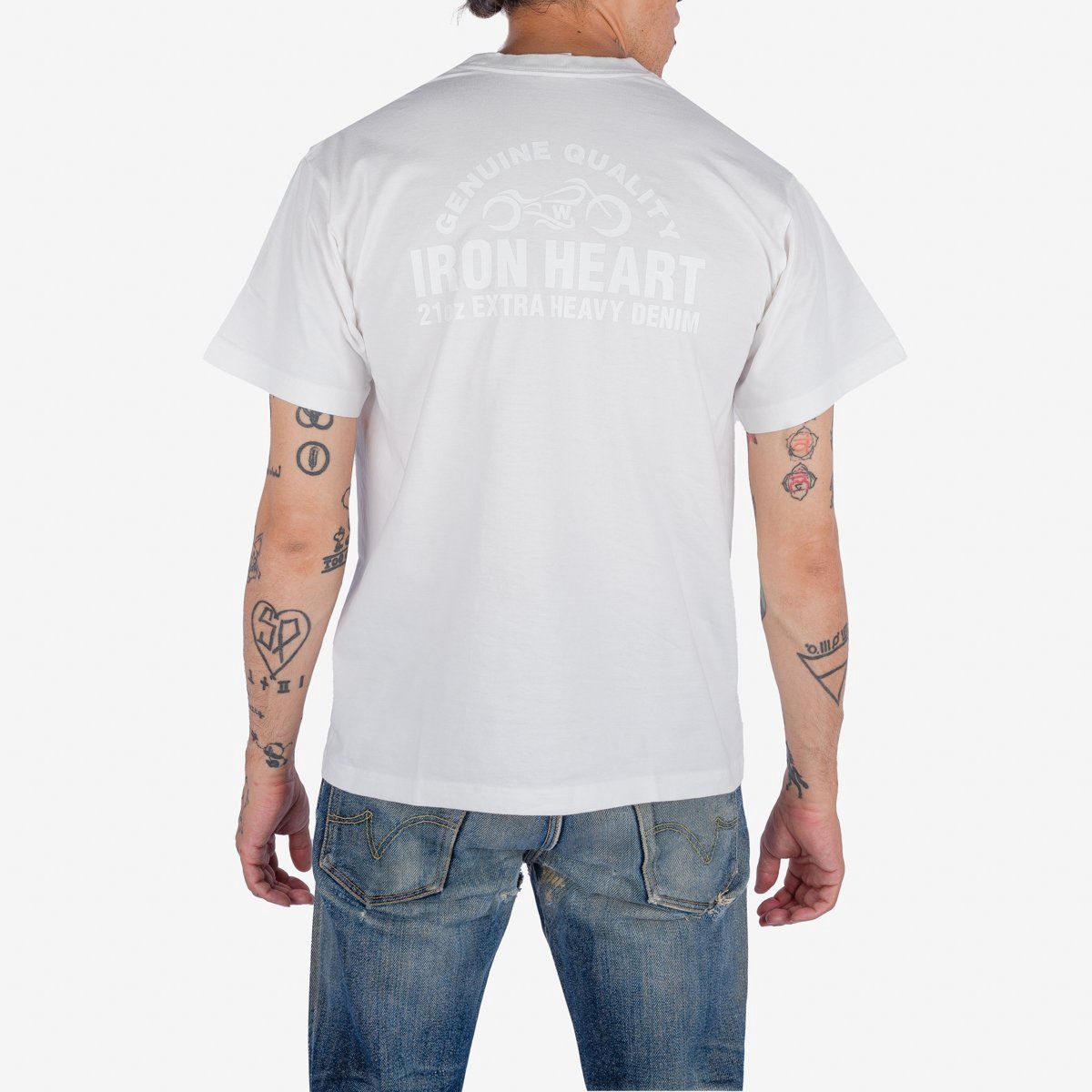 7.5oz Printed Loopwheel Crew Neck T-Shirt IHT2401 - White