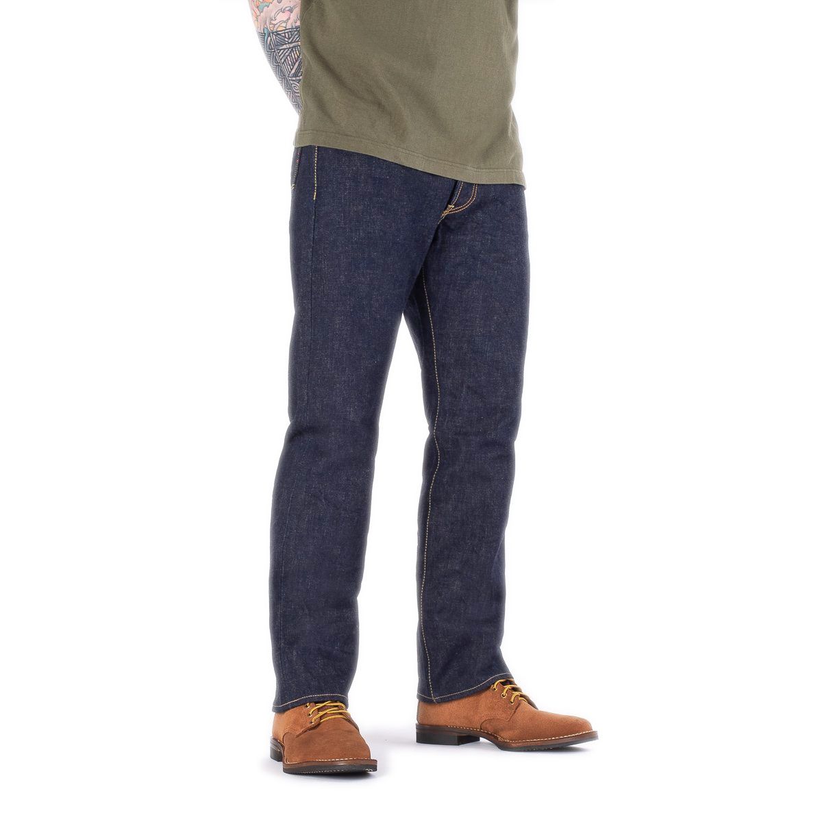 18oz Vintage Selvedge Denim Straight Cut Jeans IH-634S-18 - Indigo