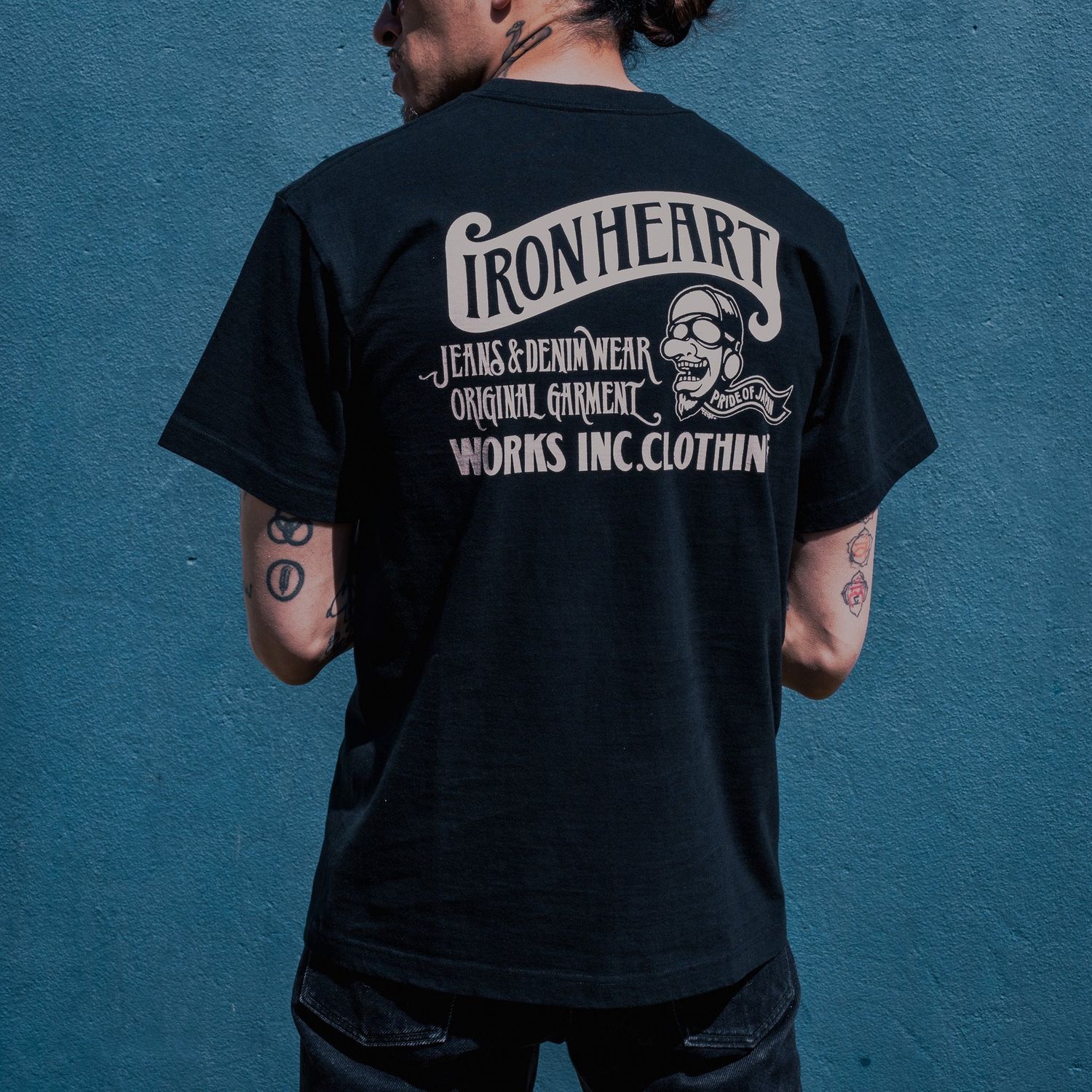 7.5oz Printed Loopwheel Crew Neck T-Shirt IH2301 Black