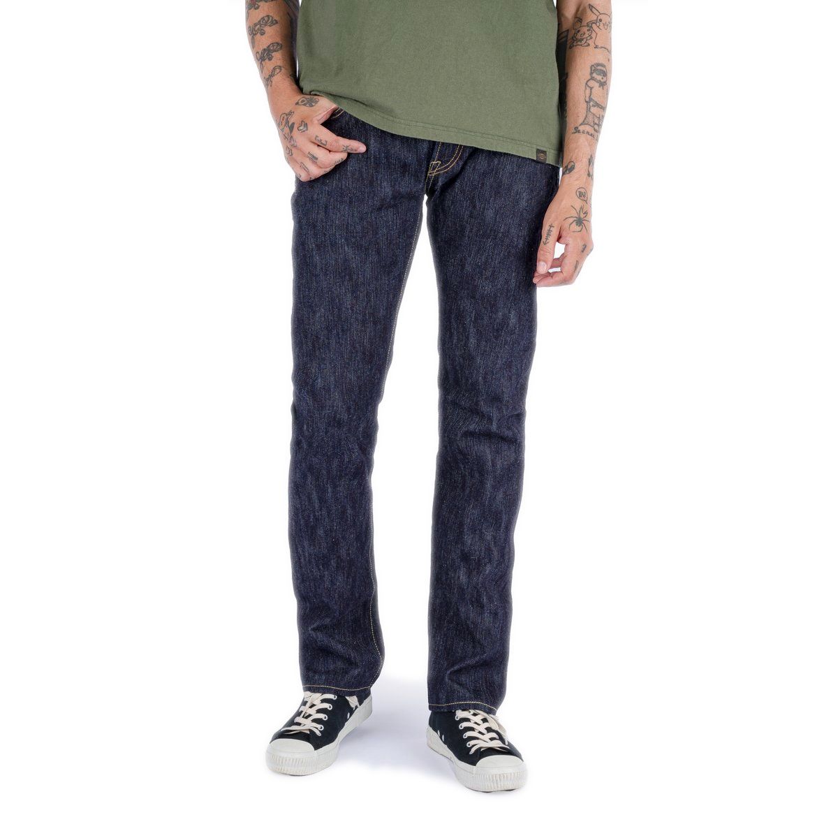 16oz Slubby Selvedge Denim Slim Tapered Cut Jeans IH-777S-SLB - Indigo