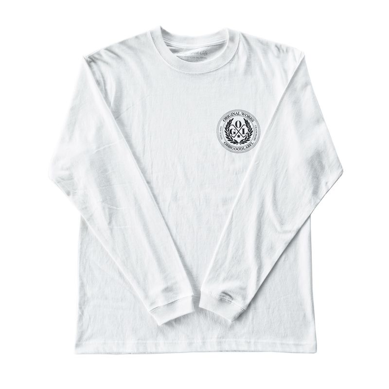 OGL APPAREL OBBI LOGO CLUB T-SHIRT LONG SLEEVE WHITE