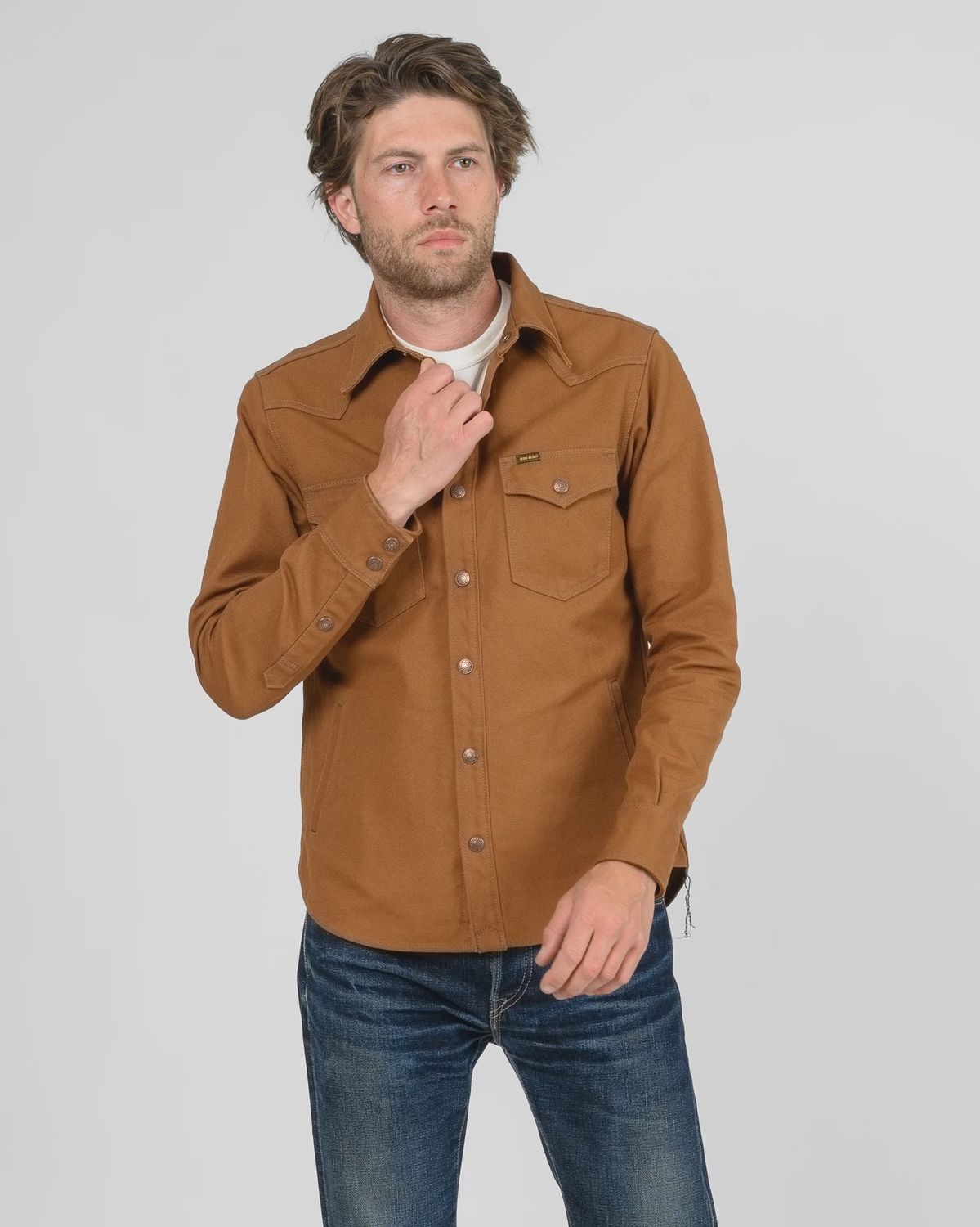 17oz Cotton Duck CPO Shirt IHSH-422 - Brown