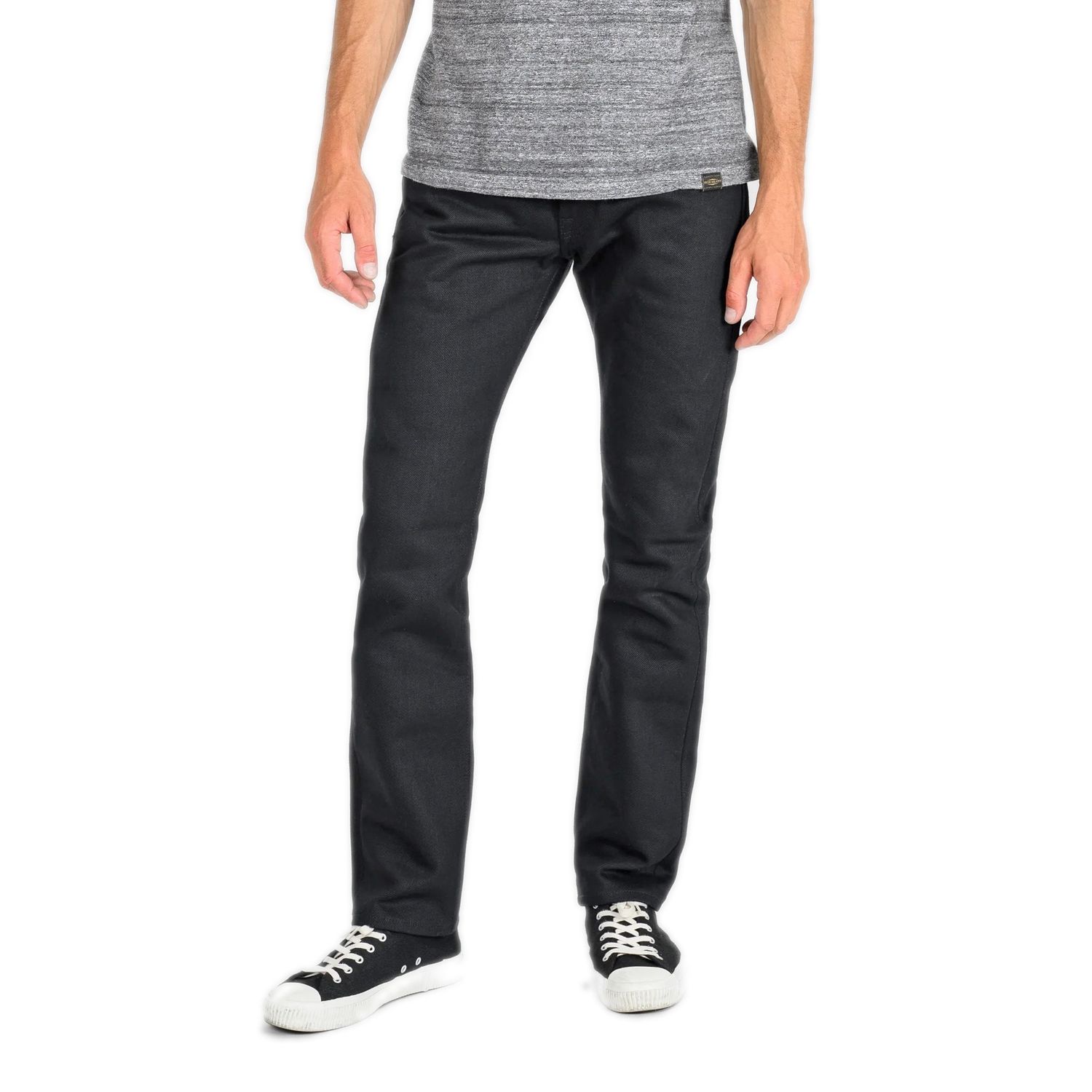 21oz Selvedge Denim Slim Tapered Cut Jeans IH-777S-SB - Superblack Non-Fade