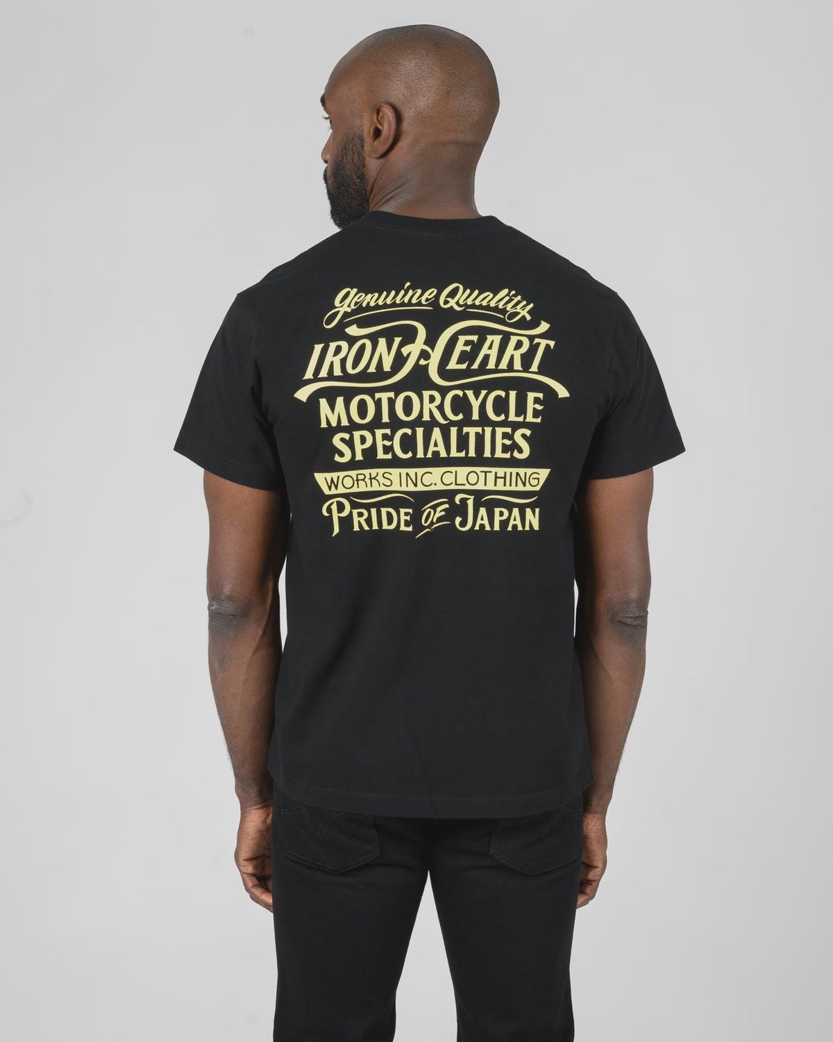 7.5oz Printed Loopwheel Crew Neck T-Shirt IHT2505 Black