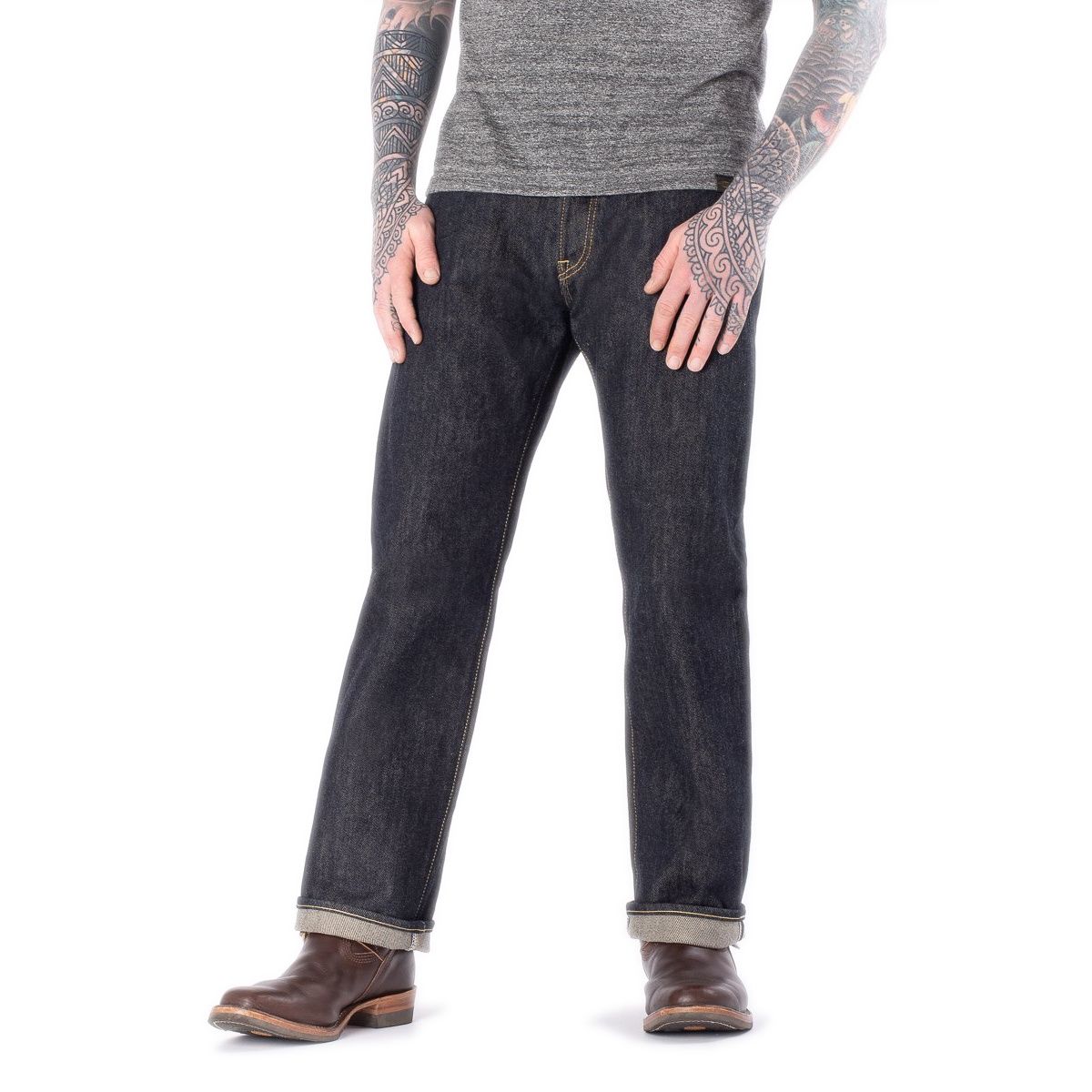 21oz Selvedge Denim Straight Cut Jeans IH-634S - Indigo