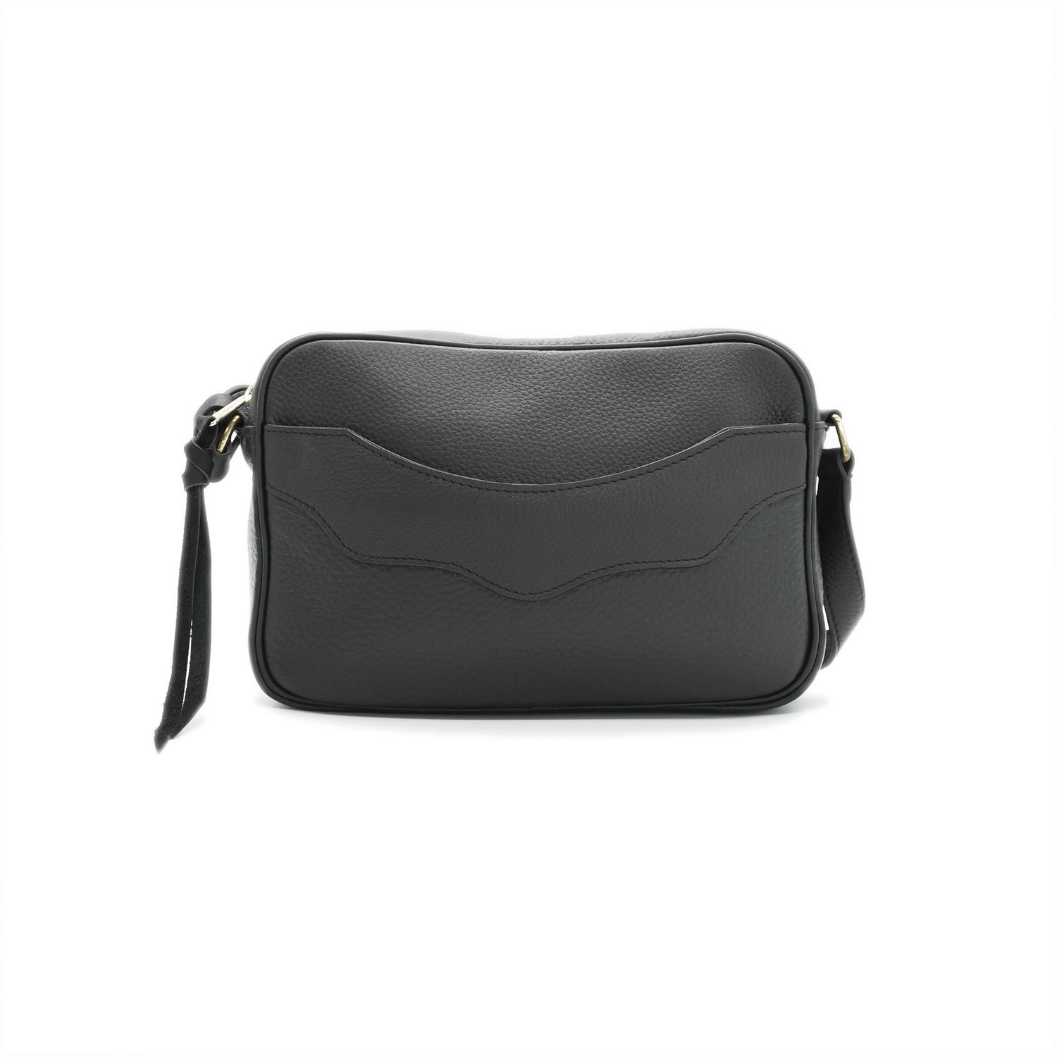 OGL 9981 Tumbled Leather Handbag Black (Small)