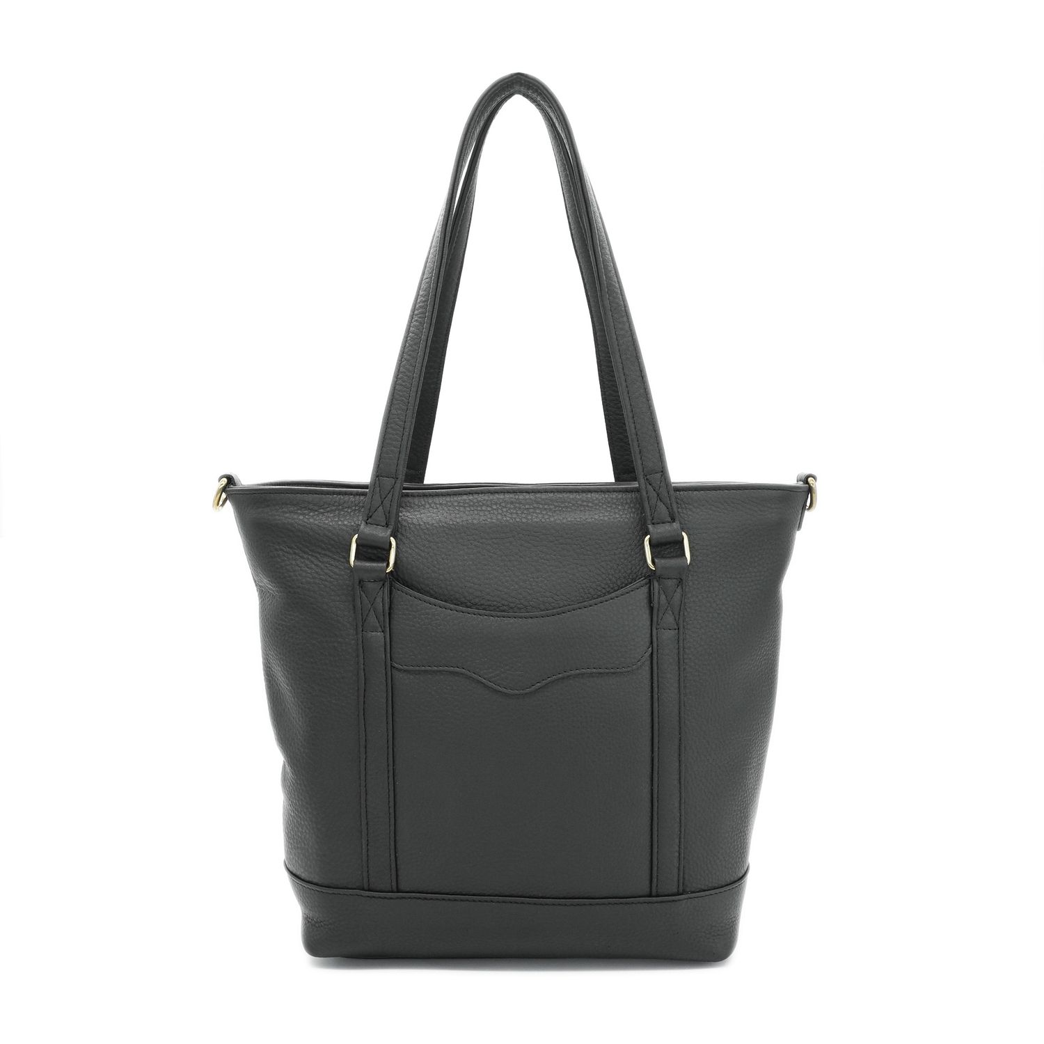 OGL 9981 Leather Zipper Totebag Black