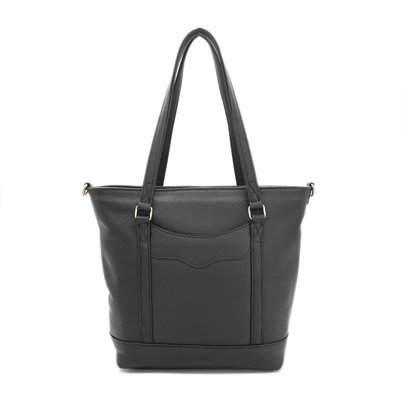 OGL 9981 Leather Zipper Totebag Black