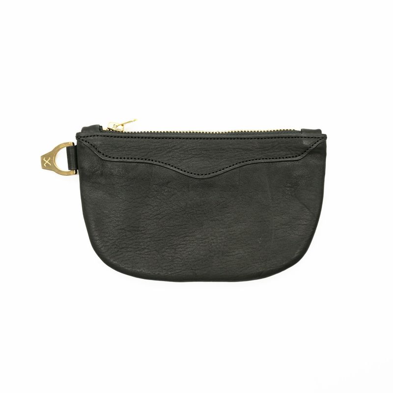 OGL BRAVE Horsehide Zipper Wallet Black