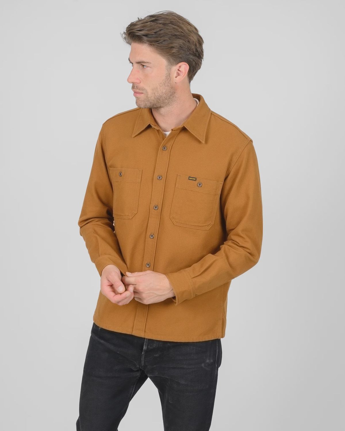 13oz Oxford Cloth Work Overshirt IHSH-423-CAM - Camel