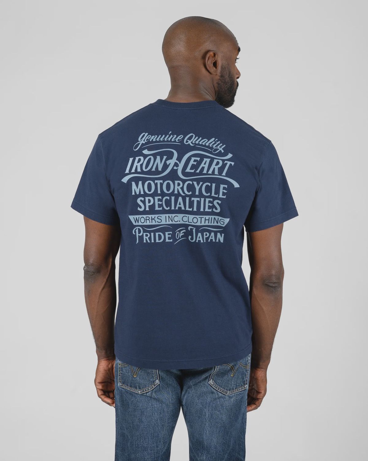 7.5oz Printed Loopwheel Crew Neck T-Shirt IHT2505 Navy