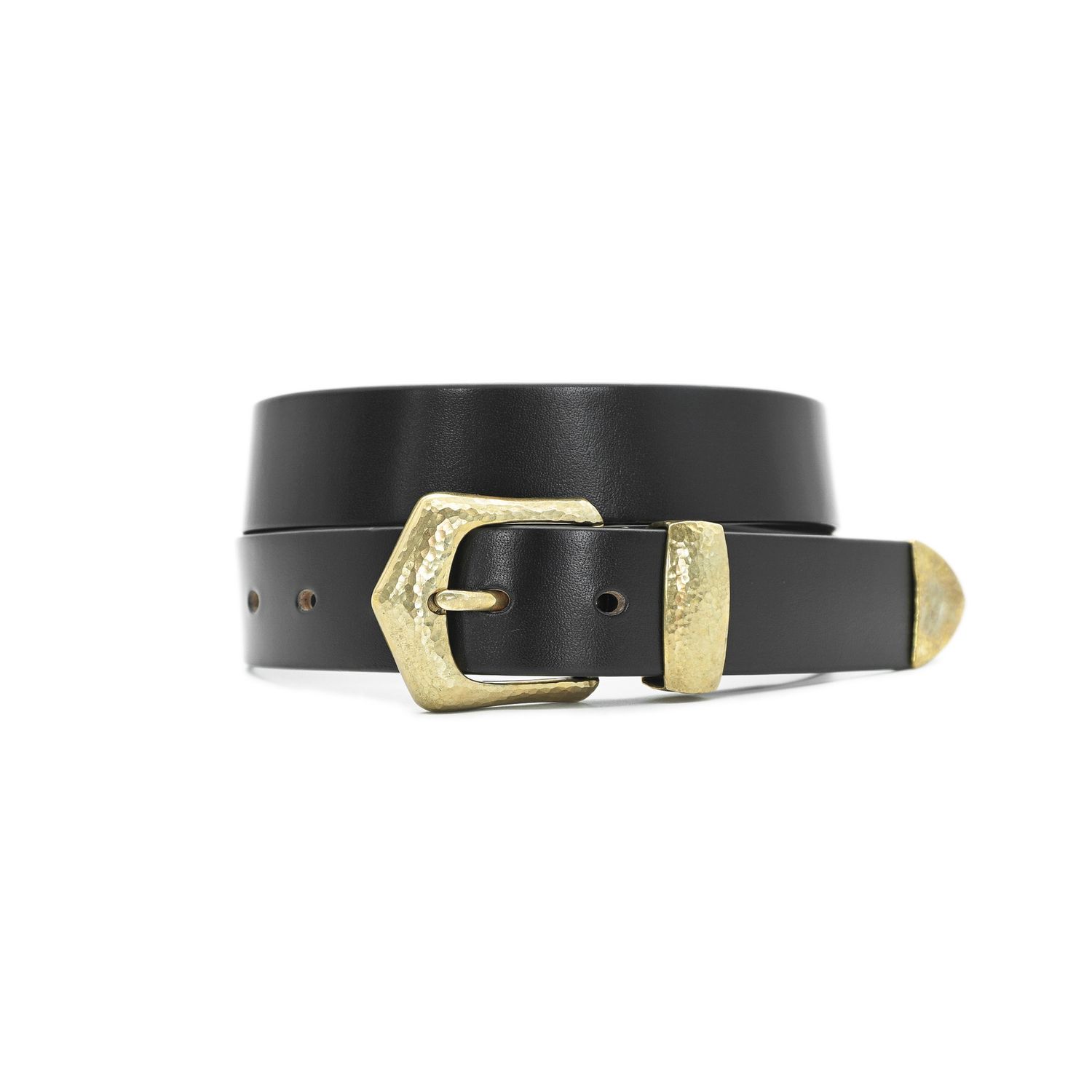OGL Belt Hand-Hammered Ranger Leather Belt Full-Dyed Black