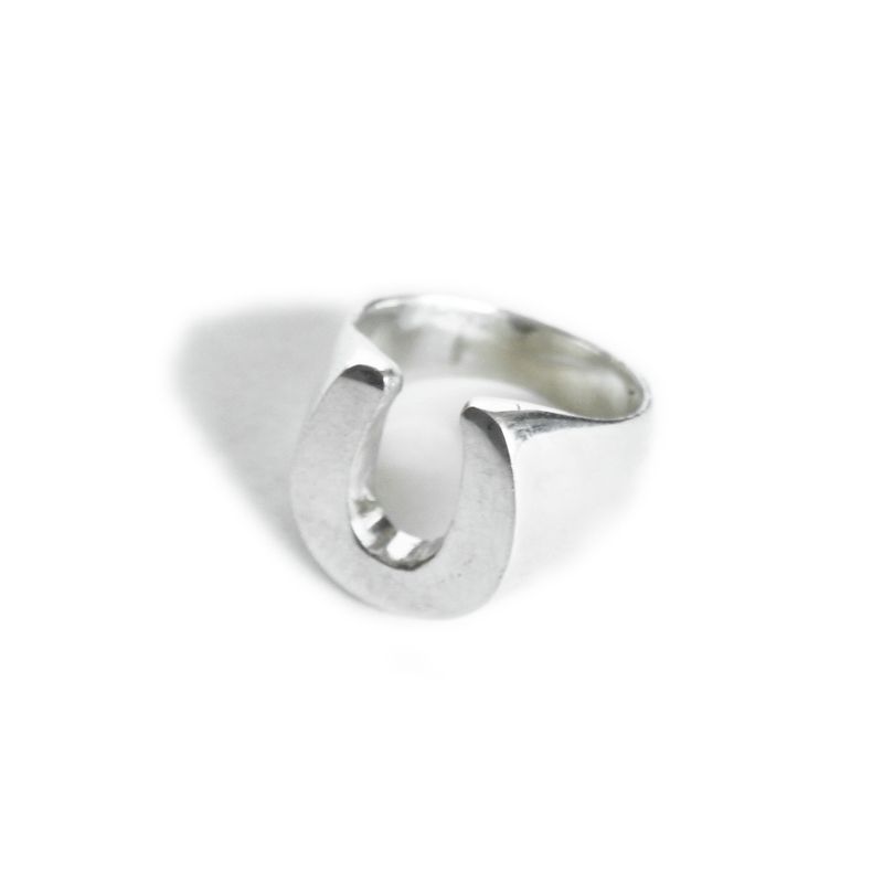 OGL Obbi Good Luck Horseshoe Lucky Silver Ring